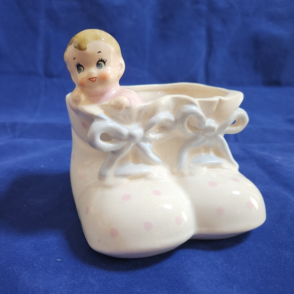 Relpo Baby in Booties Planter Vase Kitschy